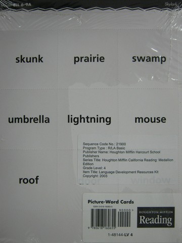 (image for) HM Reading 4 Picture-Word Cards (Pk)