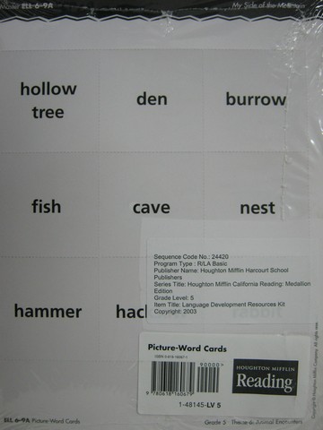 (image for) HM Reading 5 Picture-Word Cards (Pk)