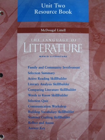 (image for) Language of Literature World Literature Unit 2 Resource Book (P)