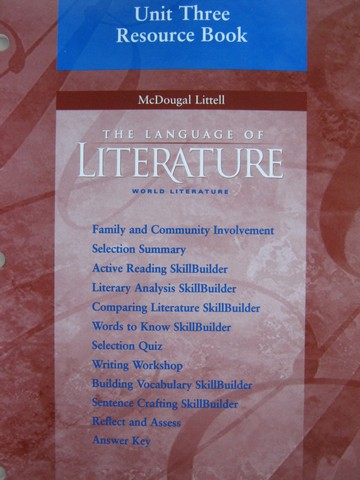 (image for) Language of Literature World Literature Unit 3 Resource Book (P)