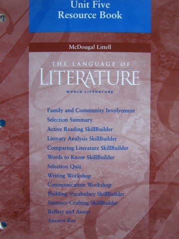 (image for) Language of Literature World Literature Unit 5 Resource Book (P)