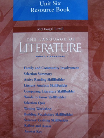 (image for) Language of Literature World Literature Unit 6 Resource Book (P)