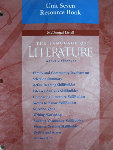 (image for) Language of Literature World Literature Unit 7 Resource Book (P)