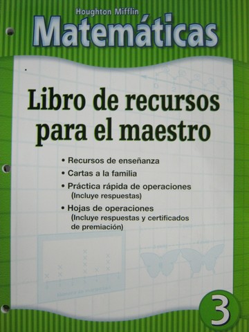 (image for) Matematicas 3 Libro de recursos para el maestro (TE)(P)
