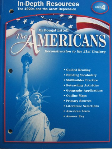 (image for) Americans In-Depth Resources Unit 4 The 1920s & the Great Depression (P)