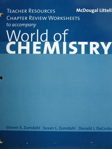 (image for) World of Chemistry Chapter Review Worksheets (P)