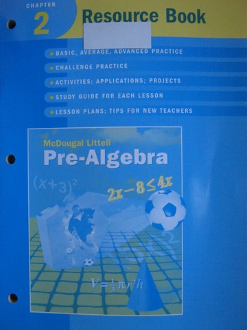 (image for) Pre-Algebra Chapter 2 Resource Book (P) by Larson, Boswell,