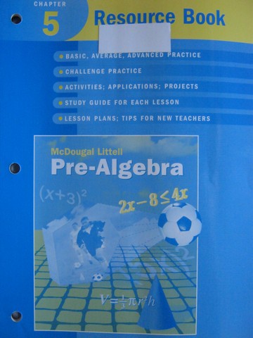 (image for) Pre-Algebra Chapter 5 Resource Book (P) by Larson, Boswell,