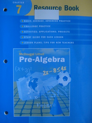 (image for) Pre-Algebra Chapter 7 Resource Book (P) by Larson, Boswell,