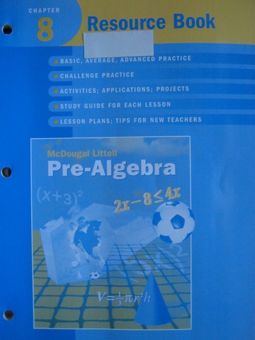 (image for) Pre-Algebra Chapter 8 Resource Book (P) by Larson, Boswell,