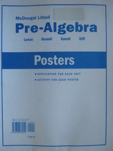 (image for) Pre-Algebra Posters (Pk) - Click Image to Close