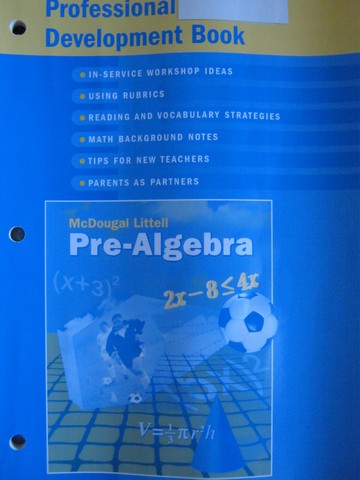 (image for) Pre-Algebra Professional Development Book (P)