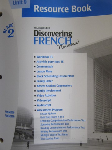 (image for) Discovering French Nouveau! Blanc 2 Unit 9 Resource Book (P)