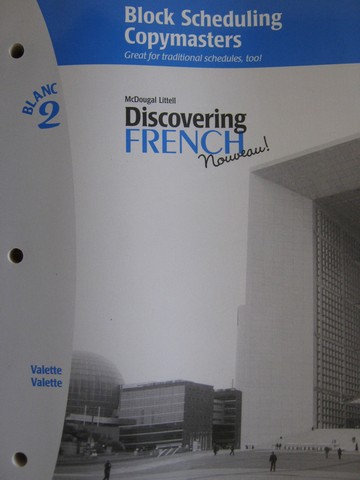 (image for) Discovering French Nouveau! Blanc 2 Block Scheduling (P)