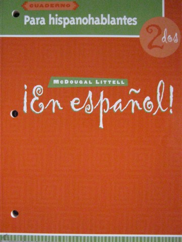 (image for) En espanol! 2dos Cuaderno Para hispanohablantes (P)
