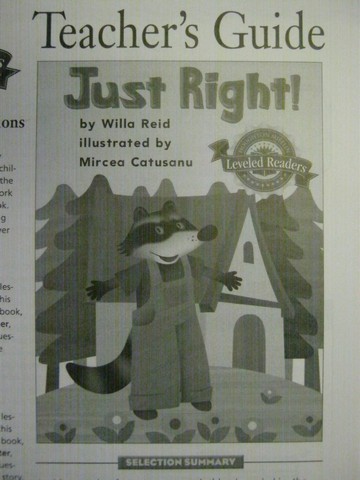 (image for) Leveled Readers 1 Just Right! TG (TE)(P) by Willa Reid