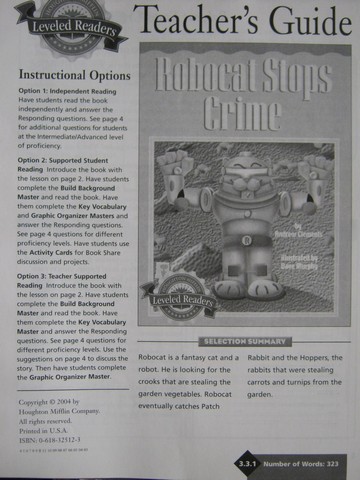 (image for) Leveled Readers 3 Robocat Stops Crime TG (TE)(P) by Clements