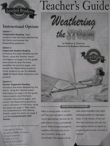 (image for) HM Leveled Readers 6 Weathering the Storm TG (TE)(P)