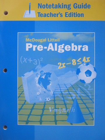 (image for) Pre-Algebra Notetaking Guide TE (TE)(P)