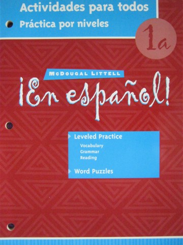 (image for) En espanol! 1a Actividades para todos Practica por niveles (P)