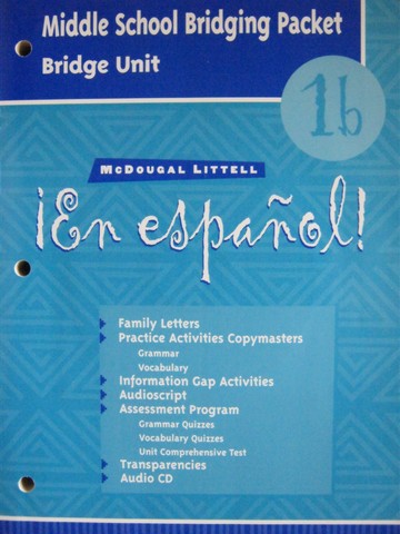 (image for) En espanol! 1b Middle School Bridging Packet Bridge Unit (P)