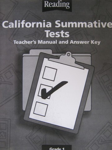 (image for) Reading 1 California Summative Tests TM & Answer (CA)(TE)(P)