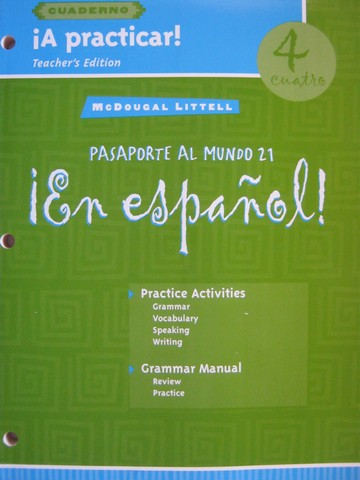 (image for) En espanol! 4cuatro Cuaderno A practicar! TE (TE)(P)