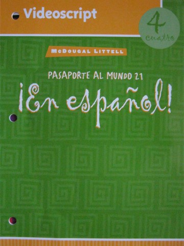 (image for) En espanol! 4cuatro Videoscript (P)