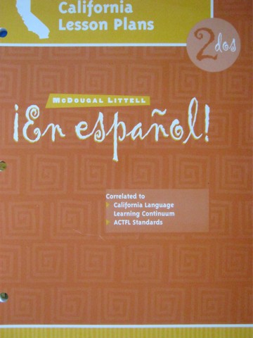 (image for) En espanol! 2dos California Lesson Plans (CA)(P)