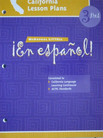 (image for) En espanol! 3tres California Lesson Plans (CA)(P)