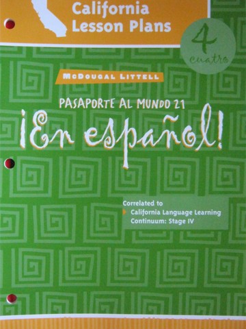 (image for) En espanol! 4cuatro California Lesson Plans (CA)(P)