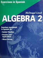 (image for) Algebra 2 Applications Equations Graphs Exercises in Spanish (P)