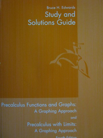 (image for) Precalculus with Limits 4th Edition Study & Solutions Guide (P)