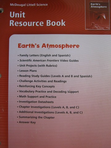 (image for) Earth's Atmosphere Unit Resource Book (P)