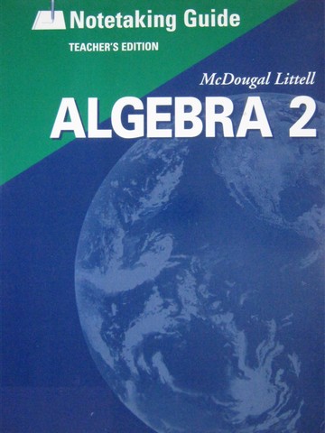 (image for) Algebra 2 Applications Equations Graphs Notetaking Guide (TE)(P)