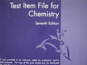 (image for) Chemistry 7th Edition Test Item File Instructor's Copy (TE)(P)