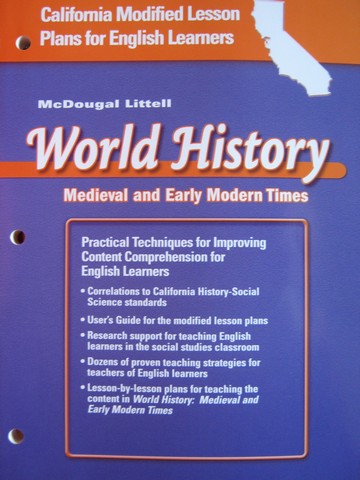 (image for) Medieval & Early Modern Times Modified Lesson Plans (CA)(P)