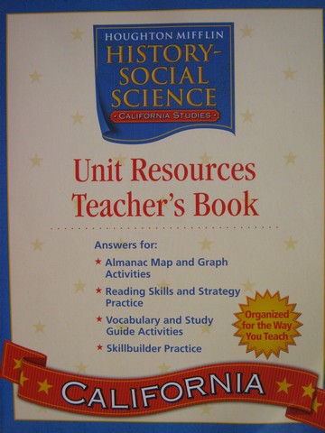 (image for) California Studies 4 Unit Resources Teacher's Book (CA)(P)