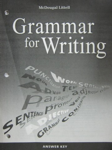 (image for) Grammar for Writing 7 Answer Key (P) - Click Image to Close