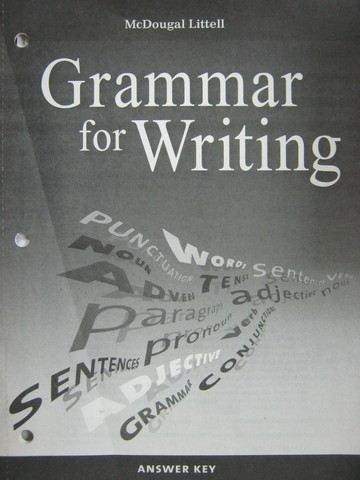 (image for) Grammar for Writing 7 Answer Key (P)