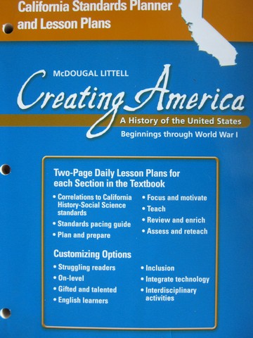 (image for) Creating America California Standards Planner (CA)(P)