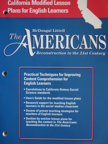 (image for) Americans California Modified Lesson Plans for EL (CA)(P)