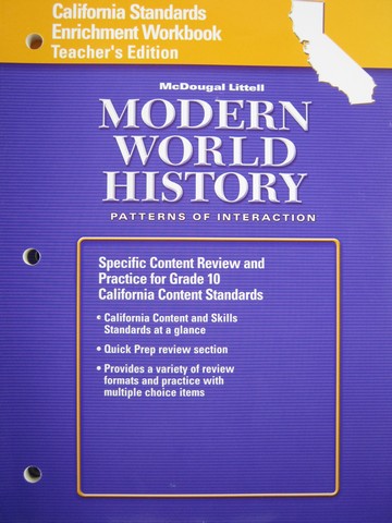 (image for) Modern World History Standards Enrichment Workbook TE (CA)(P)