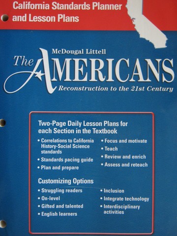 (image for) Americans California Standards Planner & Lesson (CA)(P)