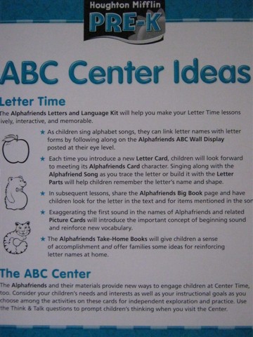 (image for) ABC Center Ideas Pre-K (P)