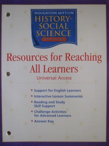 (image for) Communities 3 Resources for Reaching All Learners (CA)(P)