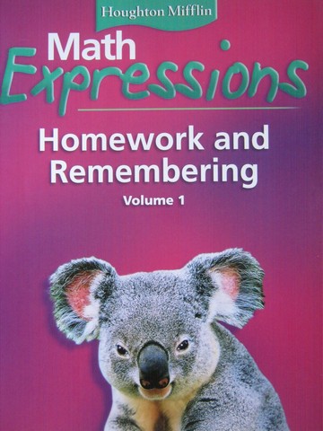 (image for) Math Expressions 1 Homework & Remembering Volume 1 (P)