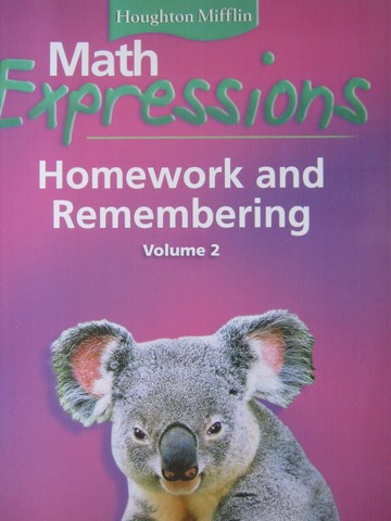 (image for) Math Expressions 1 Homework & Remembering Volume 2 (P)