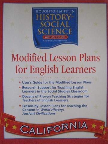 (image for) Ancient Civilizations 6 Modified Lesson Plans for EL (CA)(P)
