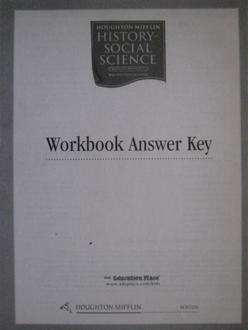 (image for) Ancient Civilizations 6 Workbook Answer Key (P)